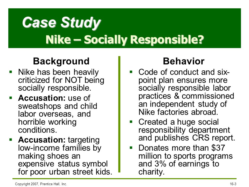 Nike — Is Using Cheap Overseas Labor Ethical?